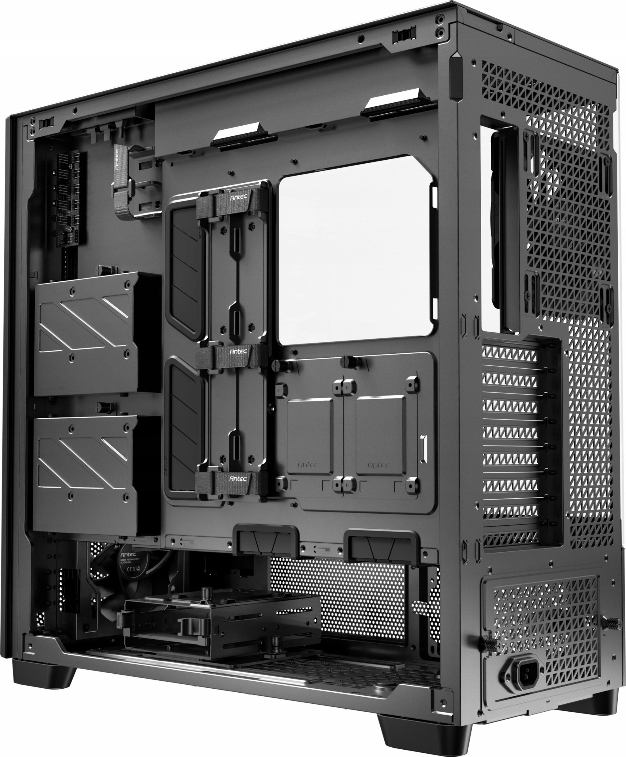 Kuti kompjuteri Antec FLUX PRO EUV, Full Tower, me ekran temperature, e zezë me dru