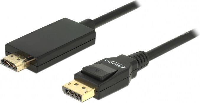 Kabllo Delock DisplayPort - HDMI, 3m, e zezë