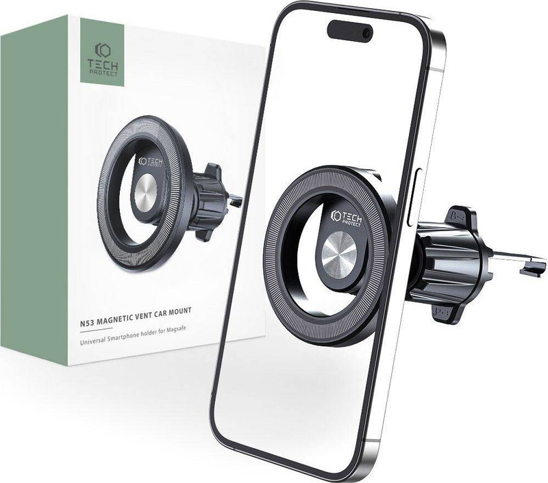 Mbajtëse magnetike makine Tech-Protect N53, MagSafe, montim në grilë ajri, e zezë