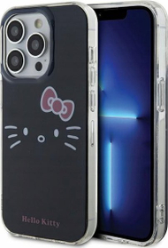 Futllë telefoni Hello Kitty HKHCP13XHKHLK, për iPhone 13 Pro Max 6.7", hardcase TPU, e zezë