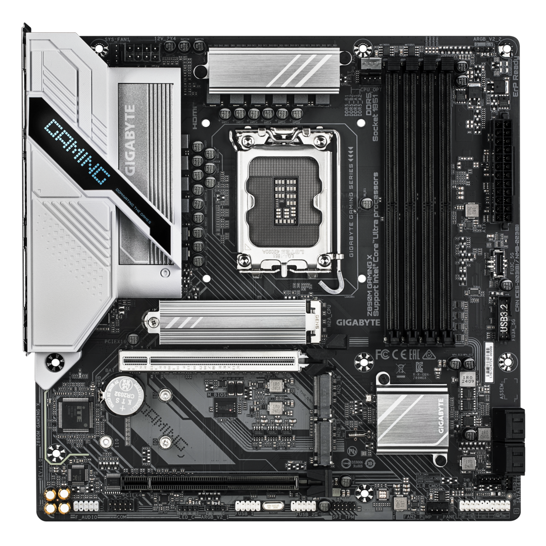 Pllakë amë GIGABYTE Z890M GAMING X, DDR5, PCIe 5.0, e zezë