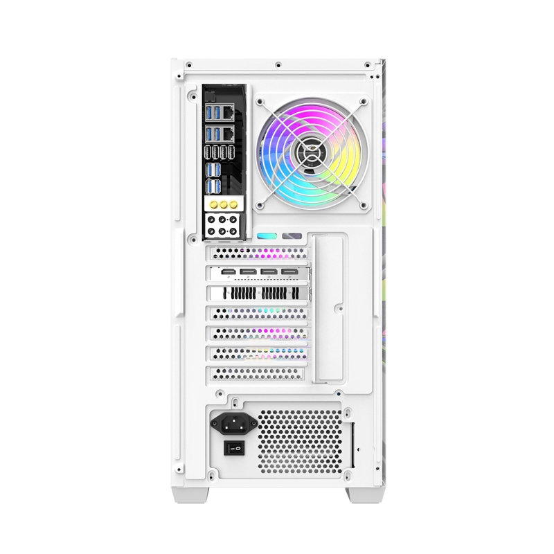 Kuti kompjuteri DarkFlash DS900WD, ATX Mid Tower, panel xhami i temperuar, e bardhë