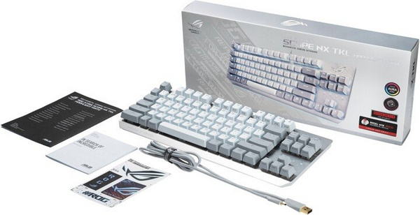 [OUTLET] Tastierë ASUS ROG STRIX Scope NX TKL Moonlight White, ROG NX Red, US