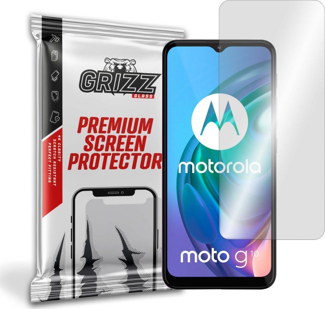 Xham mbrojtës hibrid GrizzGlass për Motorola Moto G10 Power, transparencë e lartë, rezistent ndaj gërvishtjeve