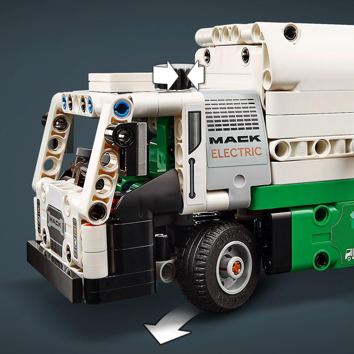 Lodër LEGO Technic Mack LR Electric Garbage Truck 42167, 503 pjesë, për fëmijë 8+
