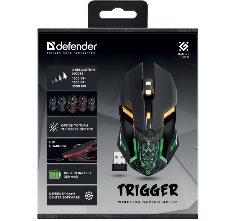 Maus gaming Defender Trigger GM-934, RGB, i zi