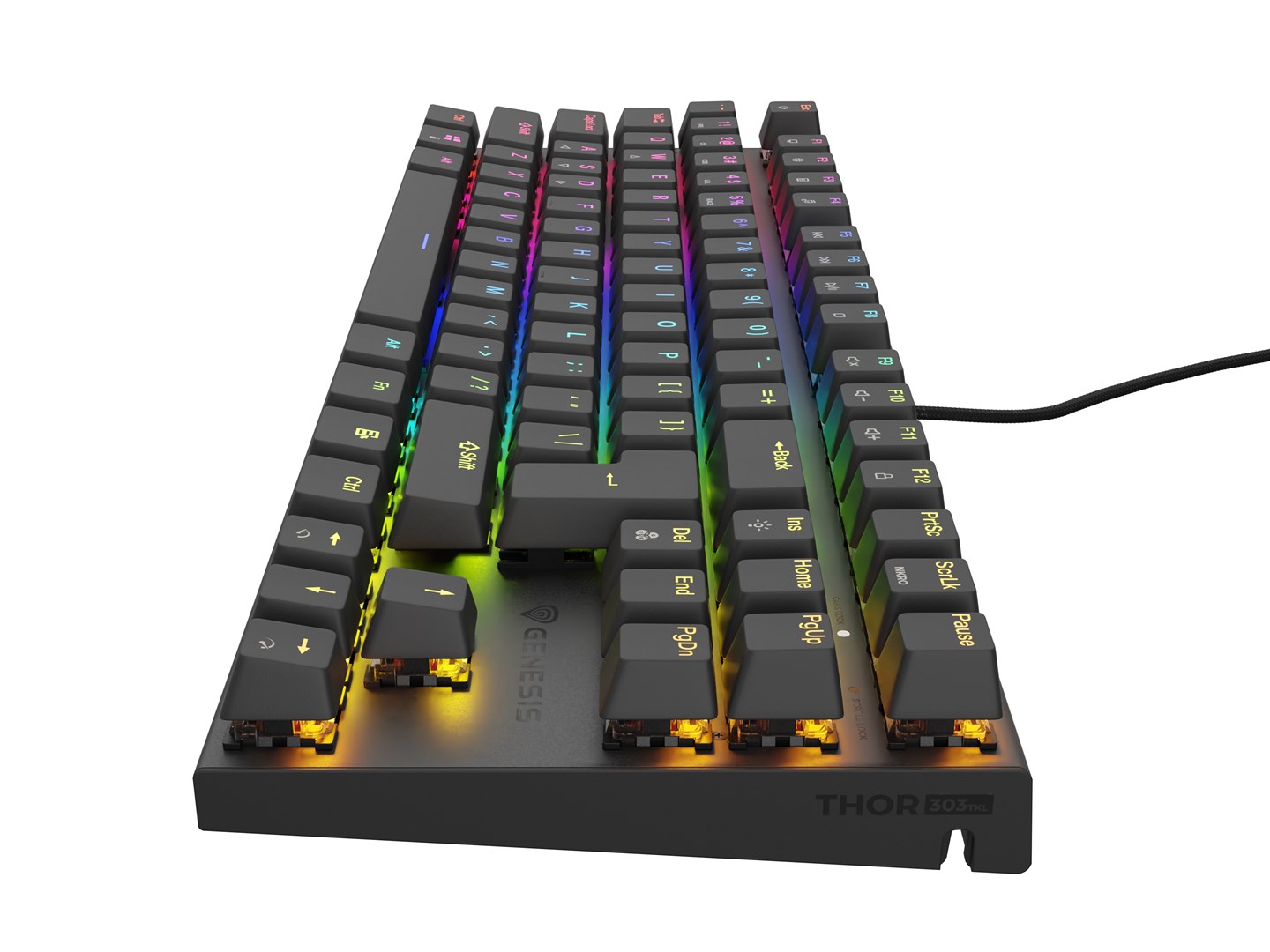 Tastierë Genesis Thor 303 TKL RGB, e zezë