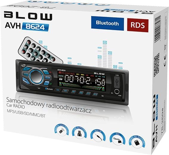 Radio makine Blow AVH-8624, Bluetooth, SD USB