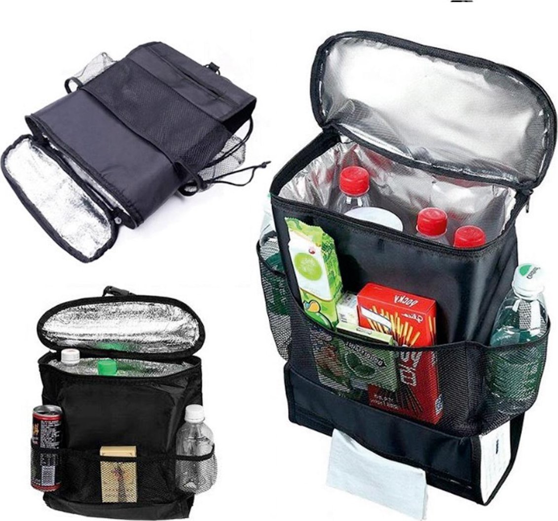 Çantë ftohëse makine AMiO 03129, montim në mbështetëse koke, e zezë