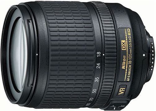 Objektiv Nikon AF-S DX NIKKOR 18-105mm f/3.5-5.6G ED VR, zmadhues standard, i zi