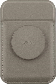 Portofol magnetik MagSafe UNIQ Flixa, me grip, për 2 karta, gri Flint