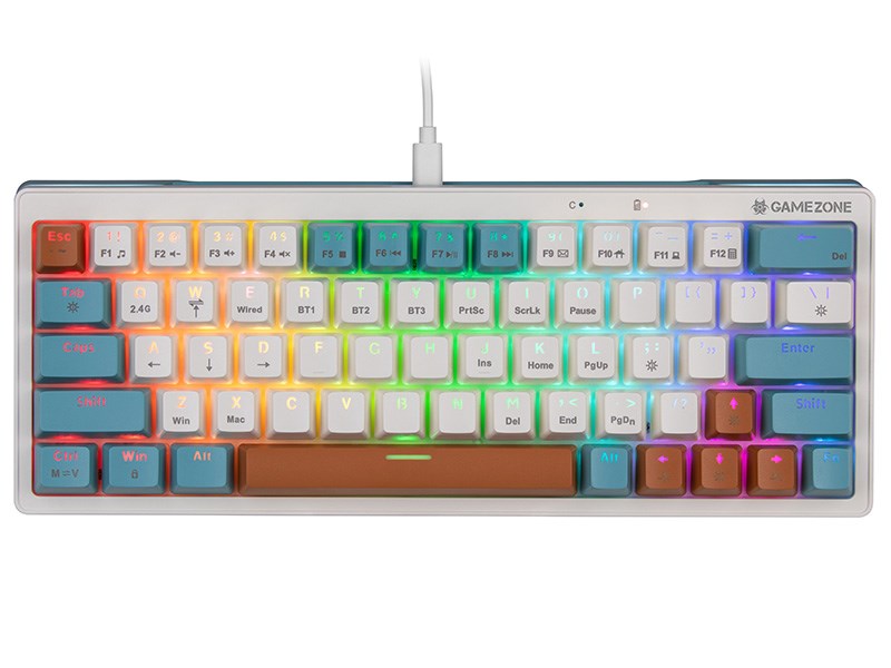 Tastierë mekanike Gaming Tracer GAMEZONE EVO3, USB, RGB, e bardhë