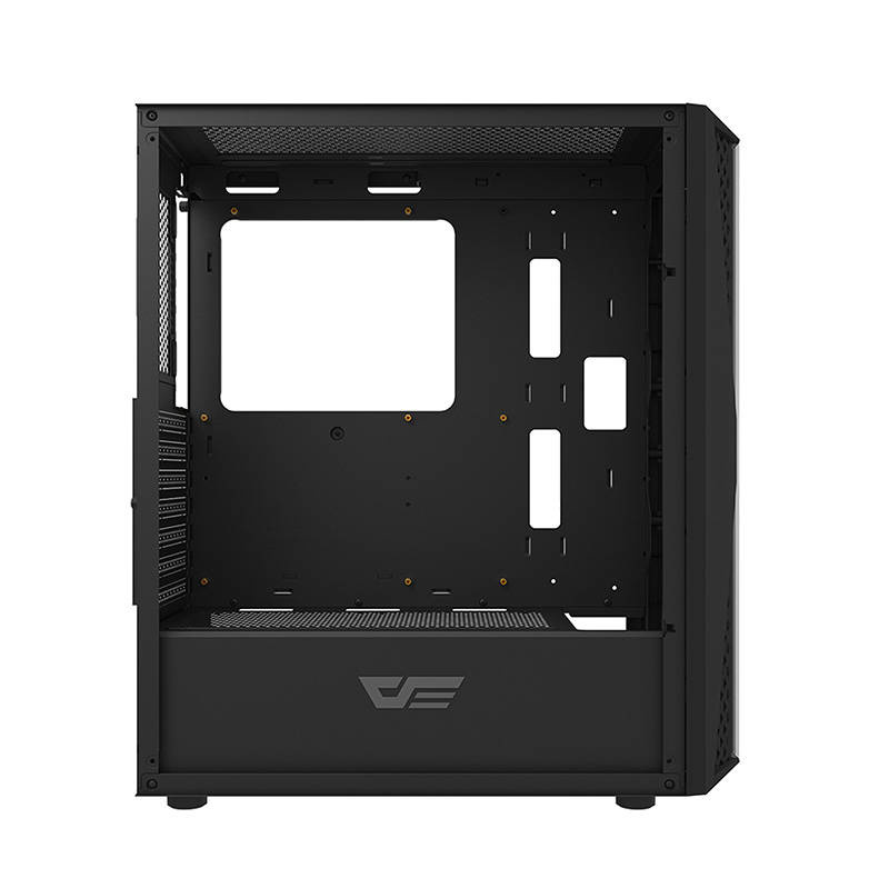 Kutia kompjuterike Darkflash DK352 Plus, Middle Tower, 4 ventilatorë RGB, e zezë
