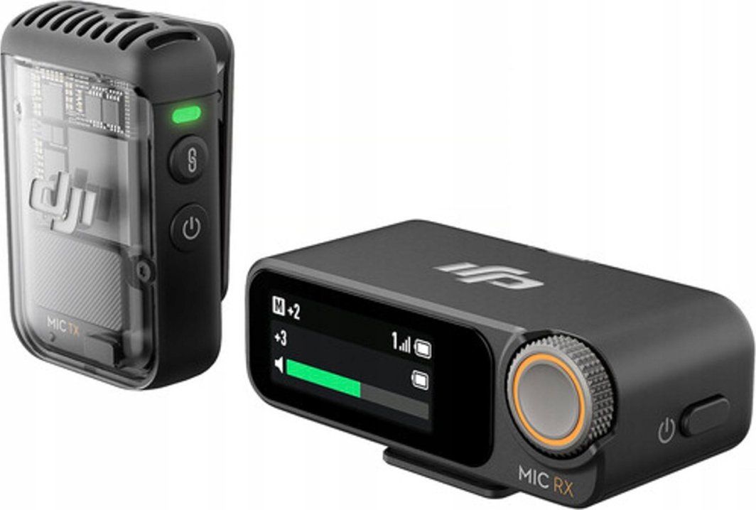 Sistem mikrofoni pa tela DJI Mic 2, 1TX 1RX, regjistrim 32 bit, i zi