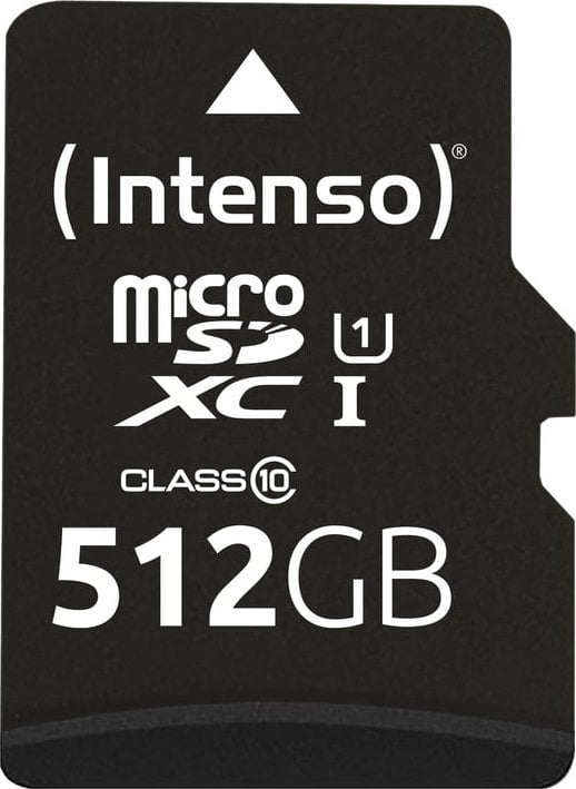 Kartë memorie microSD Intenso, 512GB, UHS-I Class 10