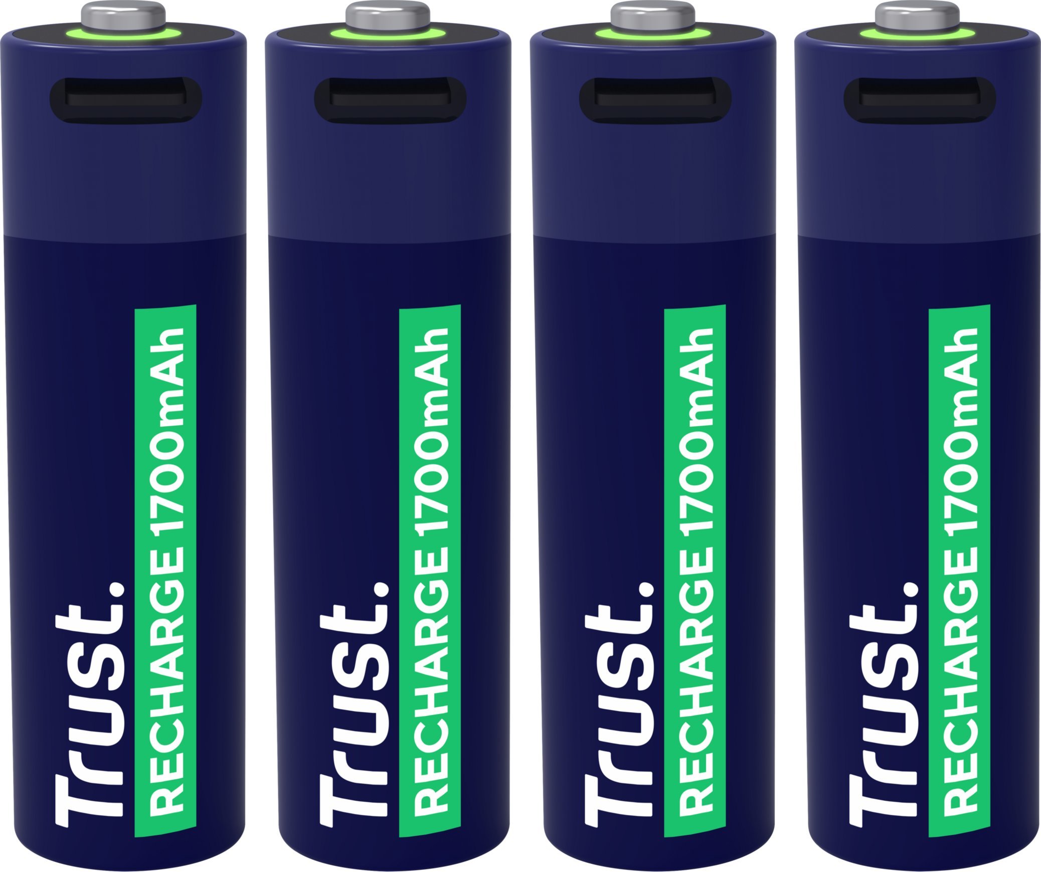 Полначливи батерии Trust 25631 AA, USB C, домашно пакување