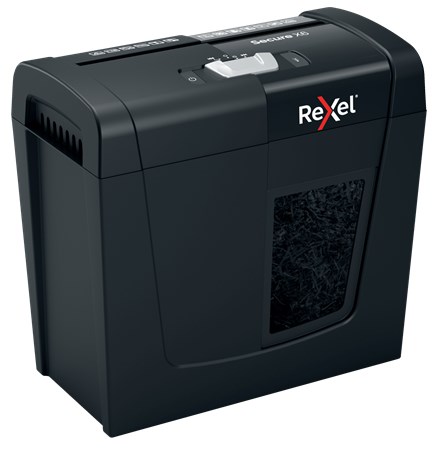 Shredder letrash Rexel Secure X6 P-4, 6 fletë, niveli sigurie P-4, i zi