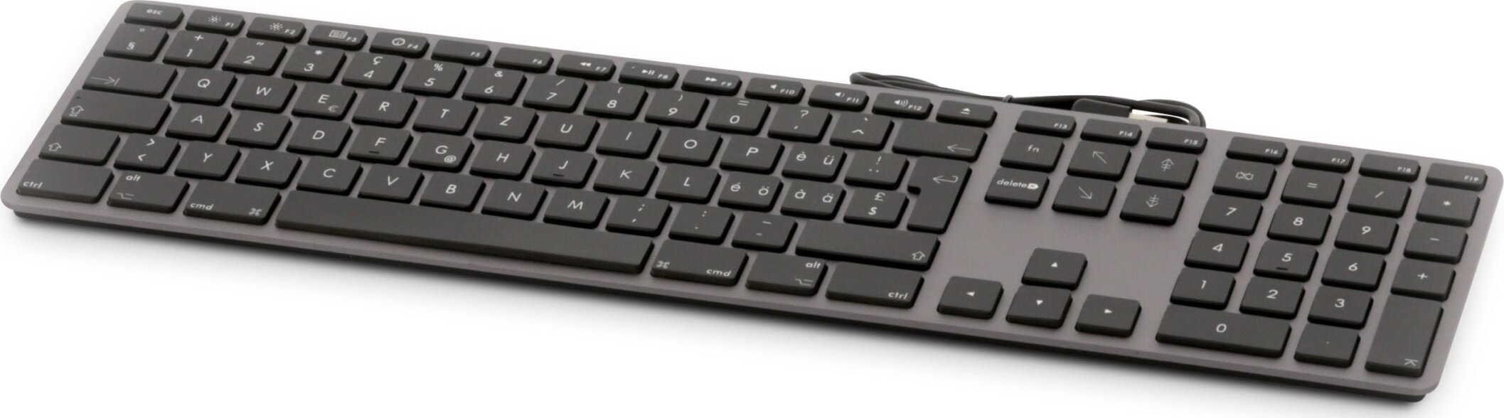 Tastierë LMP USB Keyboard with Large Characters, 110 taste, me kabllo USB, gri