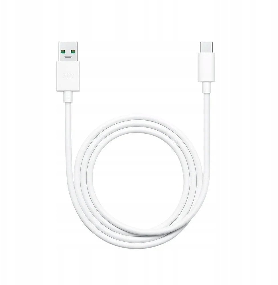 Kabllo USB OPPO DL129, USB A në USB C, 3A, 1m, e bardhë