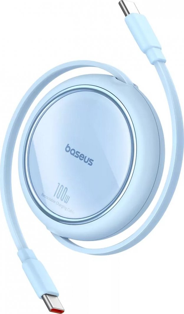 Kabllo USB C në USB C Baseus Free2Draw Mini, 1 m, 100W, i kaltër i hapur