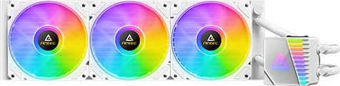 Ftohës ujor për procesor Antec Symphony 360 ARGB, radiator 360 mm, 3x 120mm, i bardhë