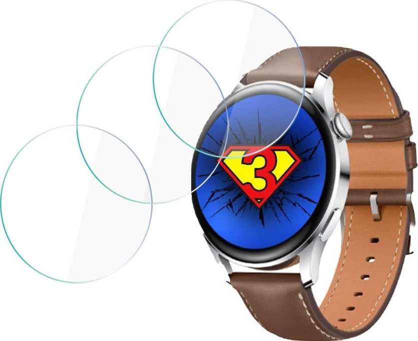 Folie mbrojtëse 3MK ARC për Huawei Watch 3, transparente