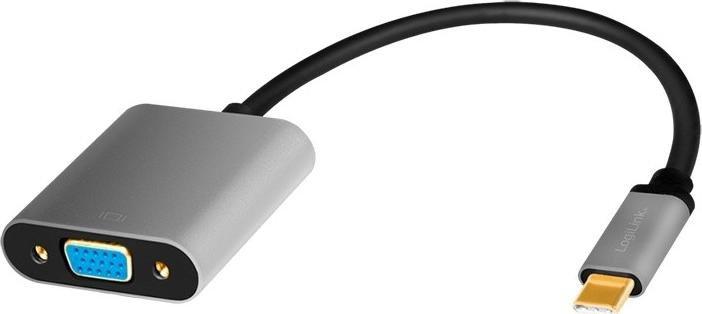 Adapter USB C në VGA, 1080p, trup alumini, kabllo 0.15m