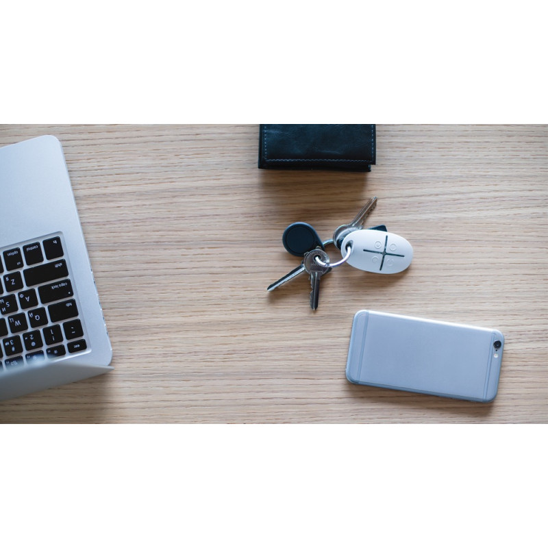 Telekomandë sigurie Ajax SpaceControl, kontroll alarmi, e bardhë