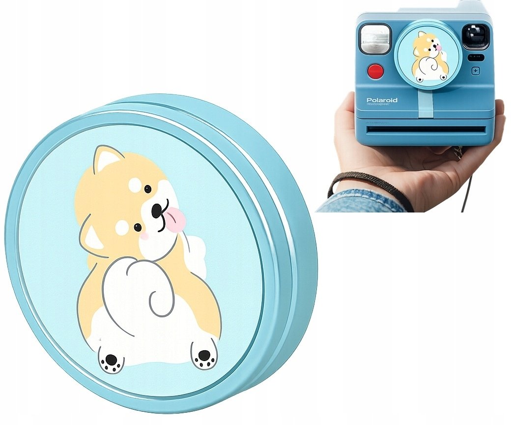 Sticker dekorativ për kapak lente 3M Polaroid Now Now Plus Doggie, 40mm, blu