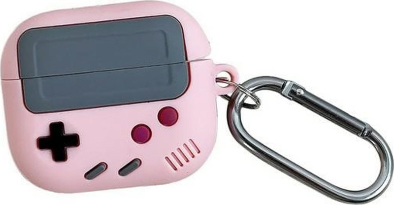 Mbulesë Beline Gamer për AirPods 3, silikoni, me kapëse, rozë