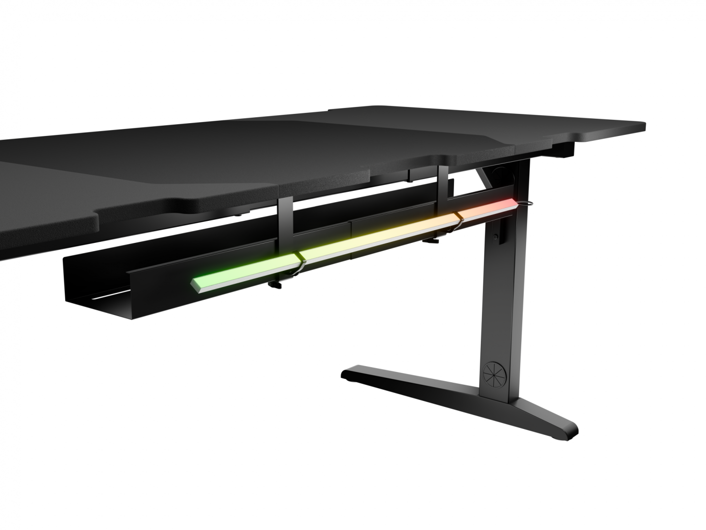 Tavolinë gaming Genesis Holm Modular 180, 180cm, ndriçim RGB, e zezë