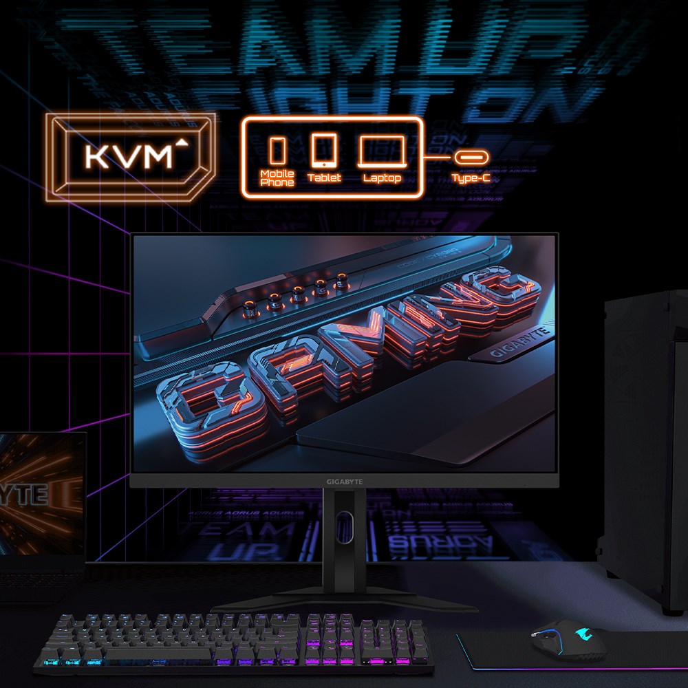 Monitor GIGABYTE M27UA, 27", 3840 × 2160 (4K UHD), 160 Hz, 1 ms MPRT, i zi