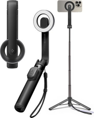 Shkop selfie tripod Spigen MagSafe, me telekomandë, për iPhone, i zi