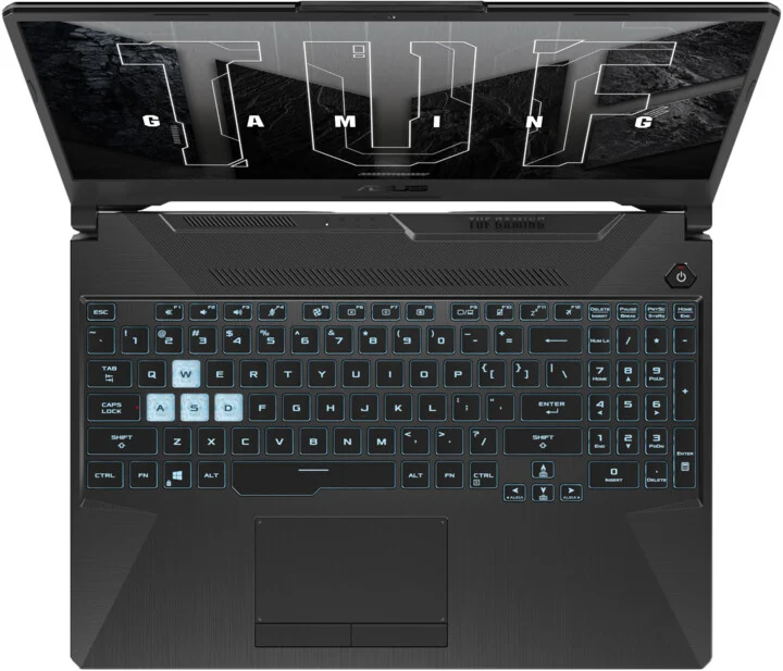 Гејминг лаптоп ASUS TUF F15, 15.6", Intel Core i5-11400H , 8GB DDR4, 512GB SSD, NVIDIA GeForce RTX 2050 4GB GDDR6, црн