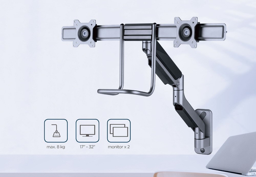 Mbajtëse Monitori Gembird, 17-32", 8kg, VESA 100x100, e zezë