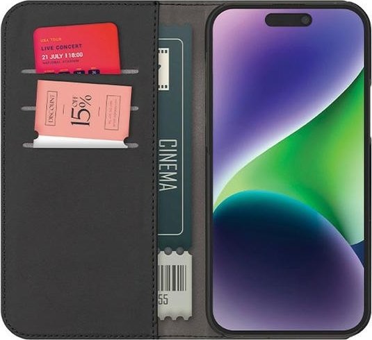 Këllëf portofol Puro për iPhone 15 Pro, 2 në 1, magnetik, i zi