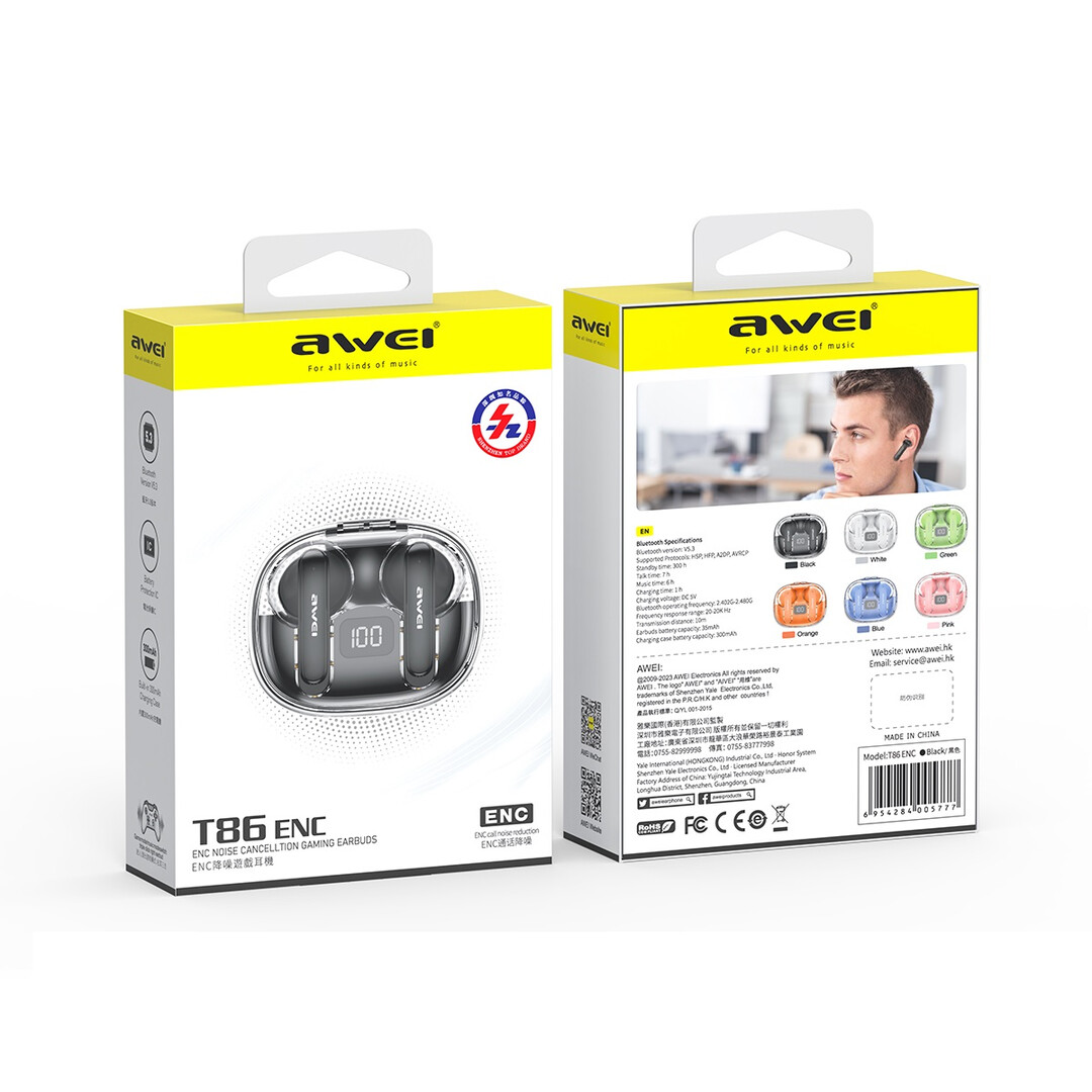 Kufje Me Bluetooth AWEI T86 ENC