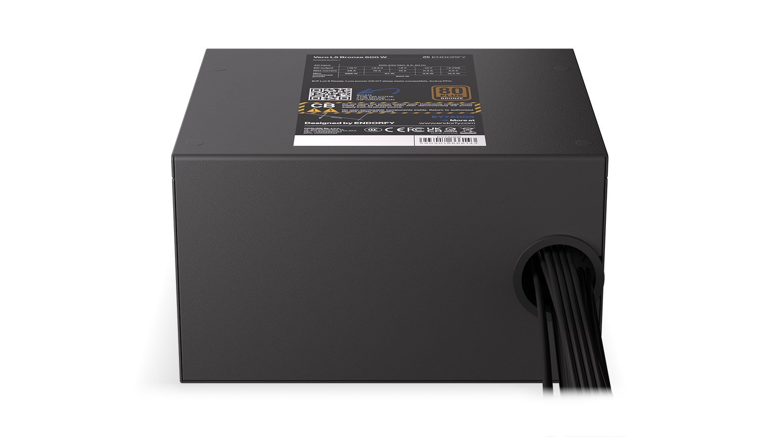 Burim energjie modular ENDORFY Vero L5 Bronze 600W, 24-pin ATX, 600 W