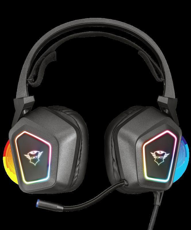 Headset gaming Trust GXT 450 Blizz, 7.1 surround, RGB, me kabllo