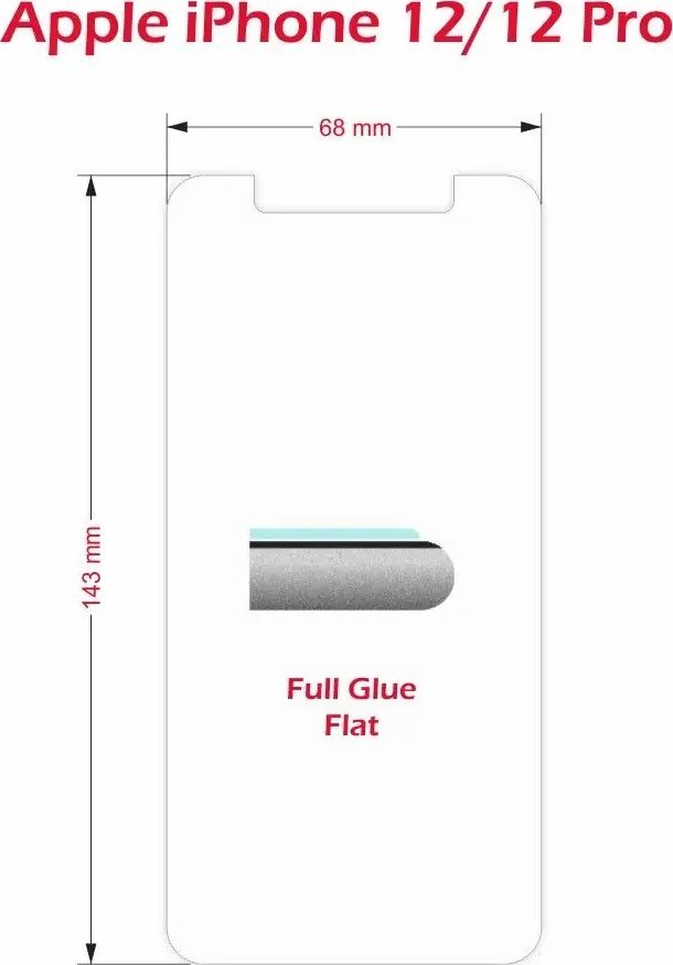 Mbrojtës ekrani Swissten për iPhone 12 12 Pro, xham i fortë, transparen