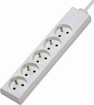 Zgjatës elektrik Konnoc DX-5F, 5 priza, 3m, i bardhë
