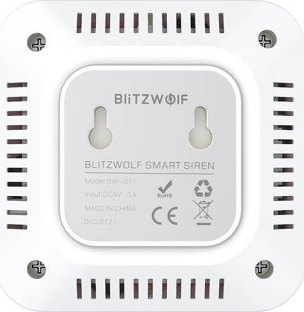 Alarm inteligjent me WiFi Blitzwolf, 90x90x30mm, 5V