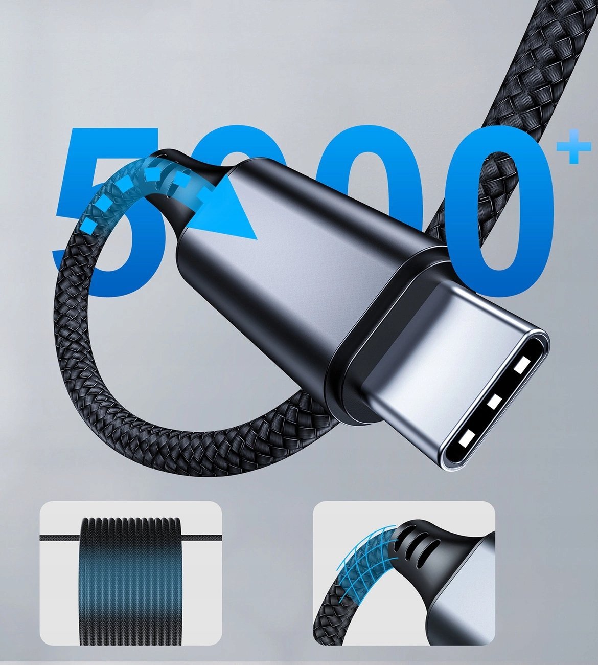 Kabllo audio Choetech USB C në 3.5 mm, 1 m, e zezë