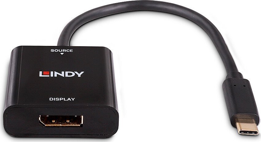 Adaptor USB C Lindy për DisplayPort, 4K 144Hz, i bardhë