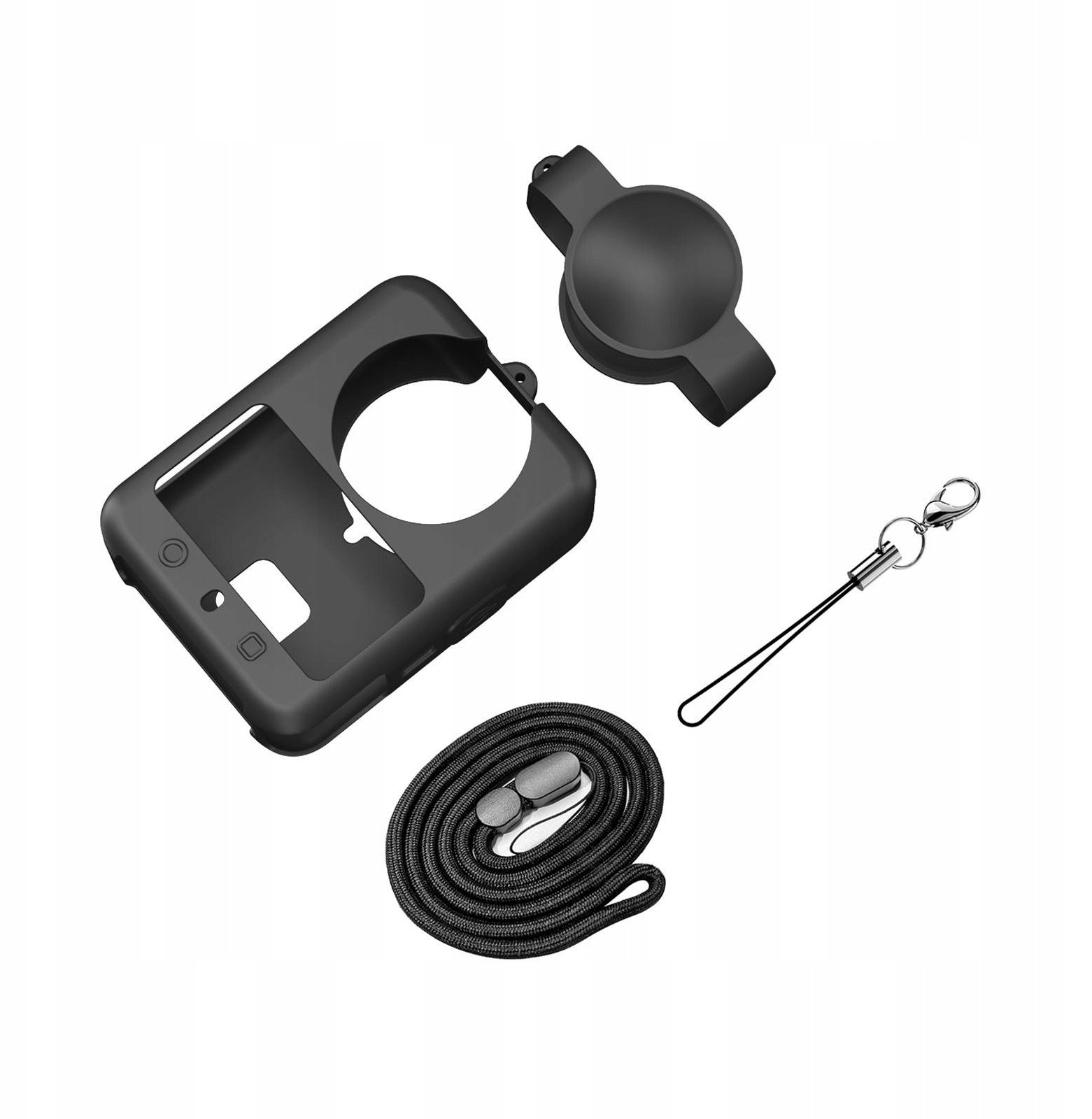 Çantë mbrojtëse PULUZ për DJI Osmo 360, kapak lente, litar dore, e zezë