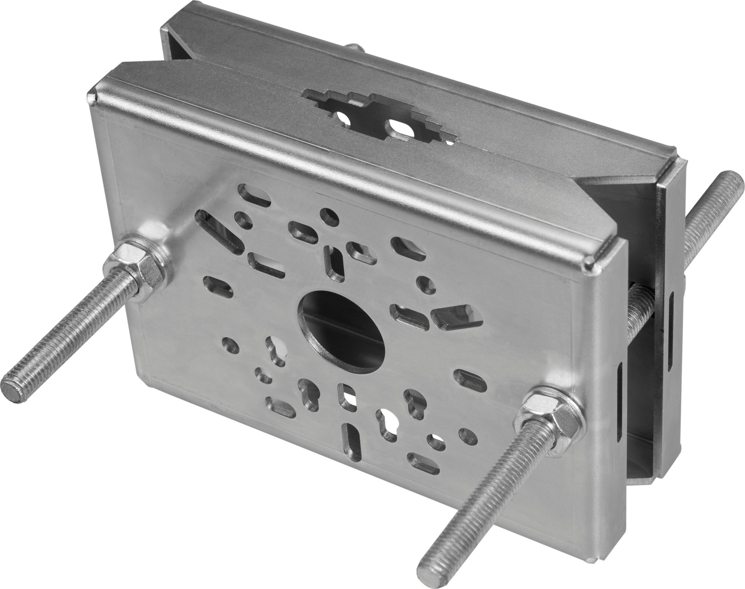 Braket për shtyllë CH-G, për kamera sigurie, çelik i galvanizuar, argjend