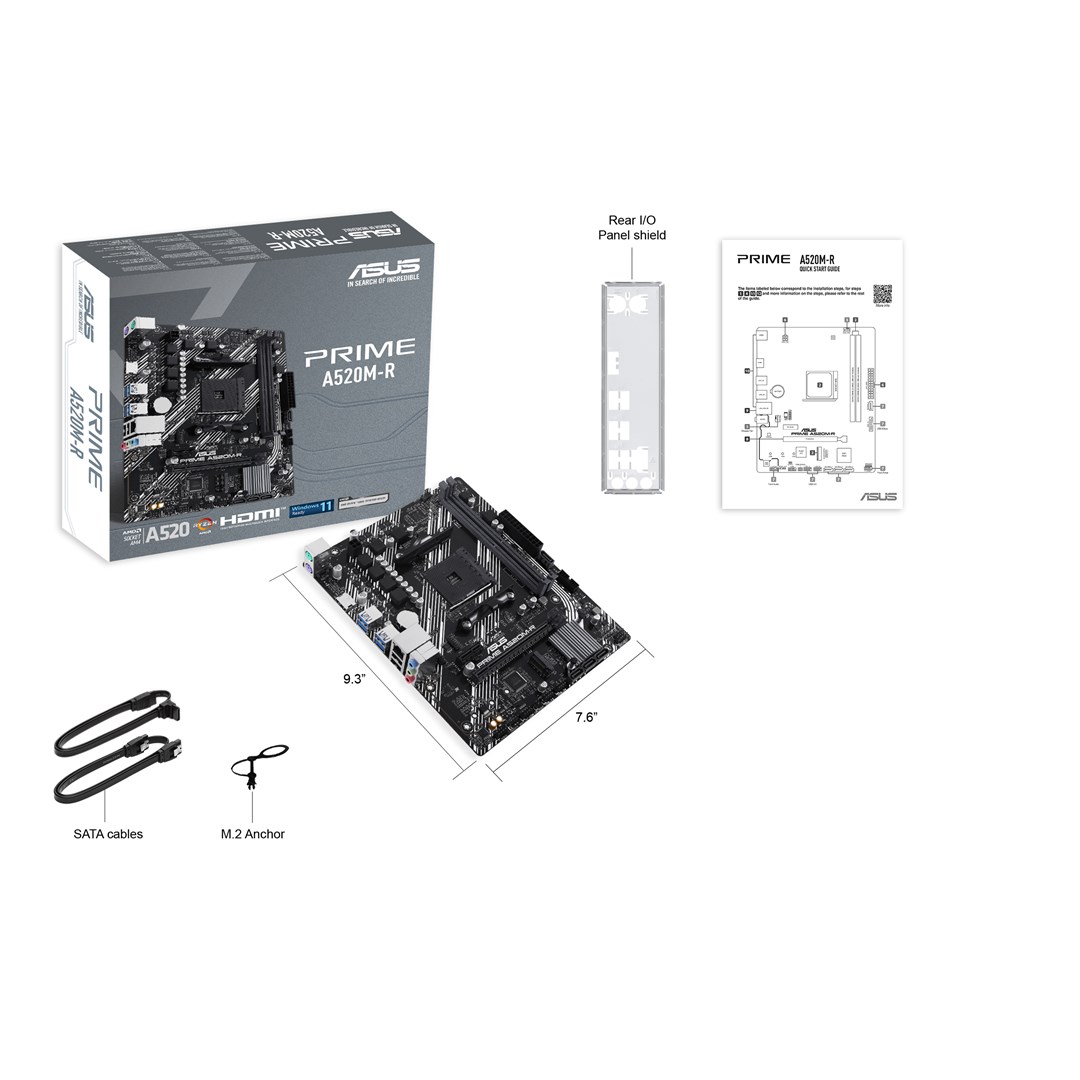 Pllakë amë ASUS PRIME A520M-R AMD A520 Socket AM4 micro ATX