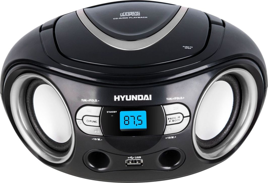 Radio CD player Hyundai TRC533AU3BS, MP3 WMA, portativ, i zi
