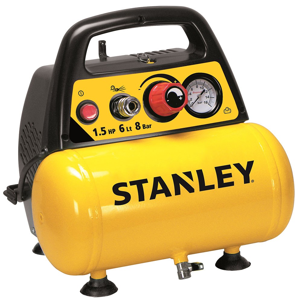 Kompresor ajri Stanley C6BB304STN071, 6L, 8 bar, i verdhë