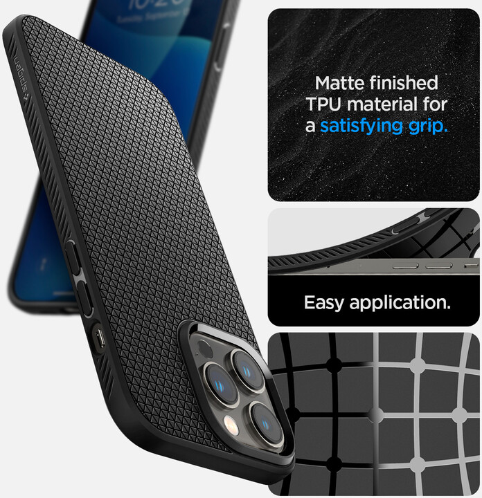 Mbrojtëse Spigen Liquid Air për Apple iPhone 14 Pro Max, e zezë